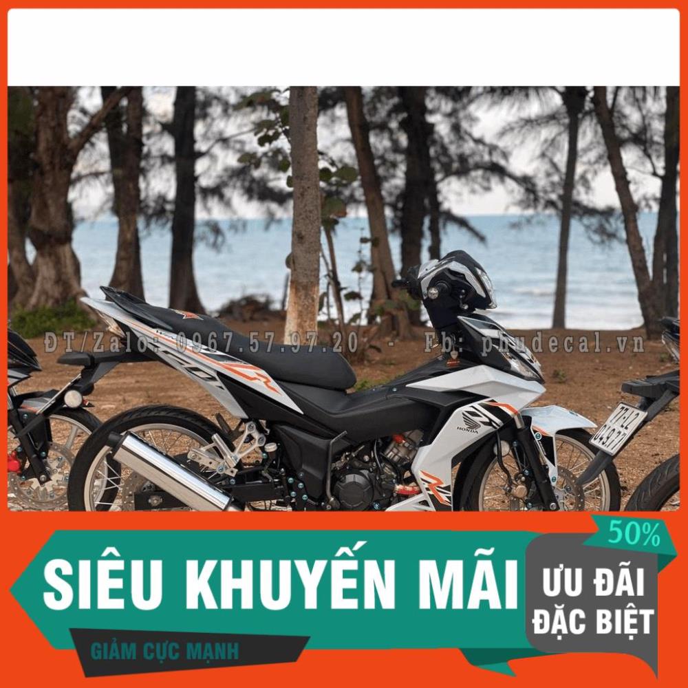 [FREE SHIP] Tem Rời Dán Xe Winner Trắng cam rs