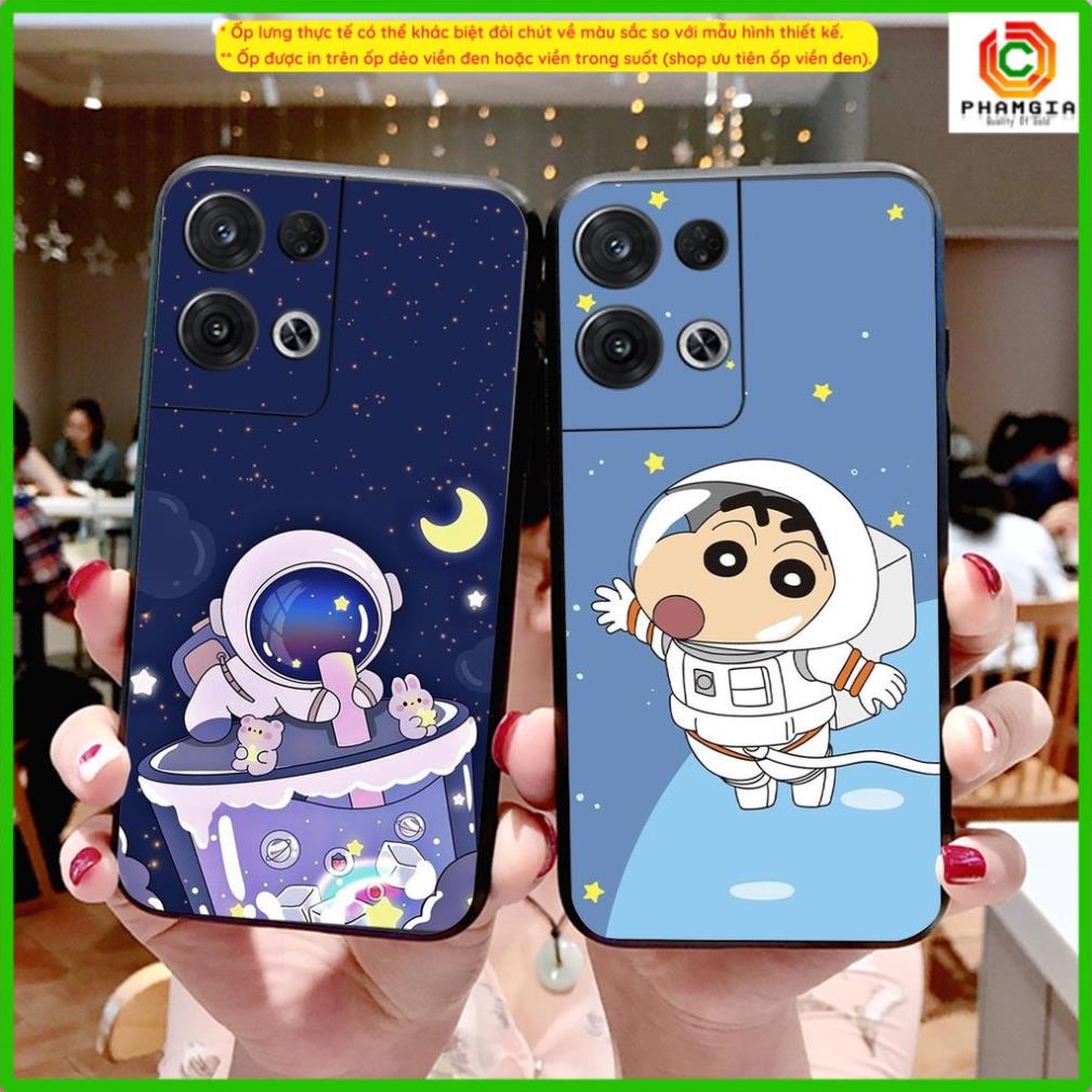 Ốp lưng Oppo Reno 8 5G / Reno 8 Pro 5G / Reno 8 Pro+  5G dẻo in hình phi hành gia mặt trăng cực đẹp cute giá rẻ