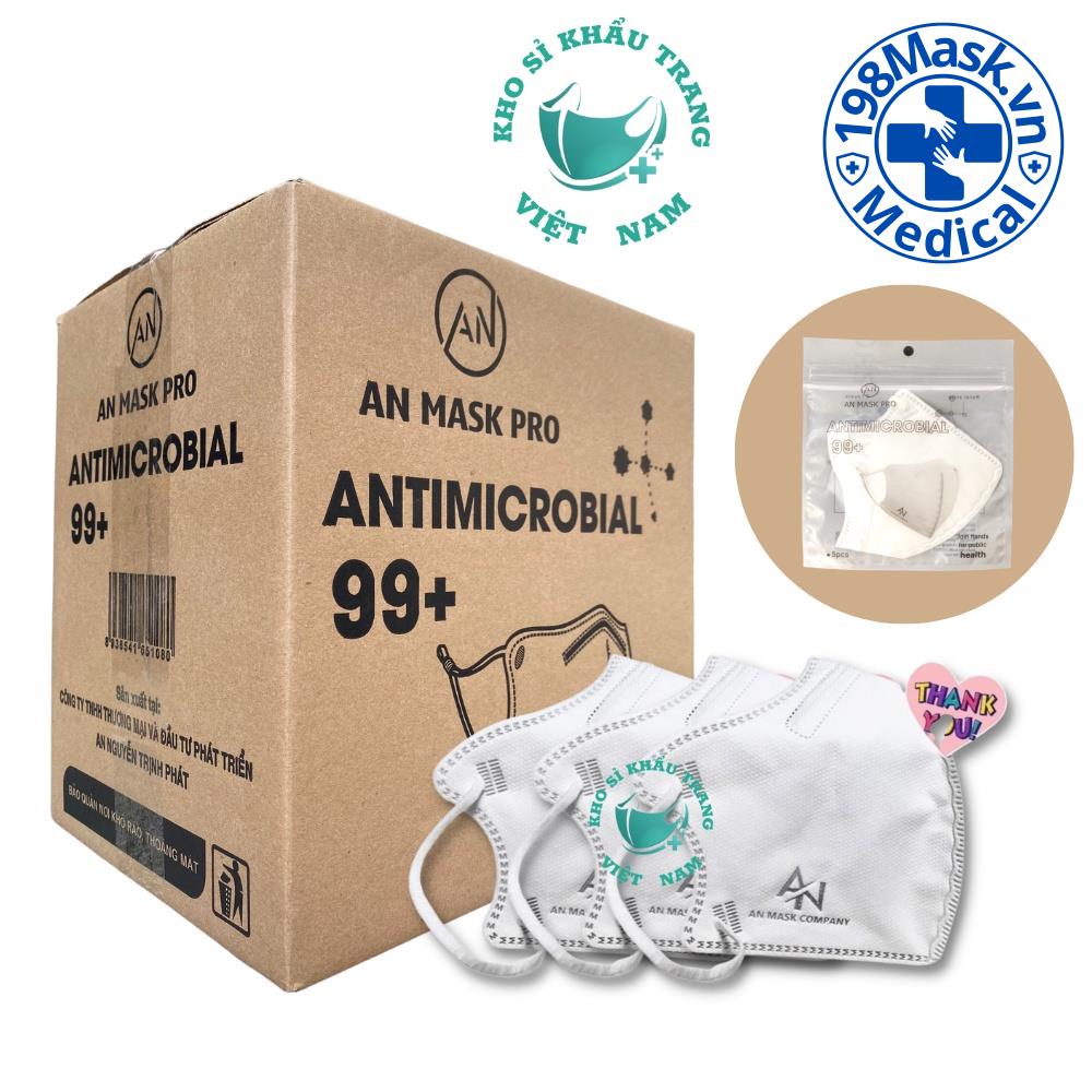 Sỉ 1 Thùng 200 Chiếc khẩu trang N99+  ANMASK 5 lớp kháng khuẩn cao chính hãng