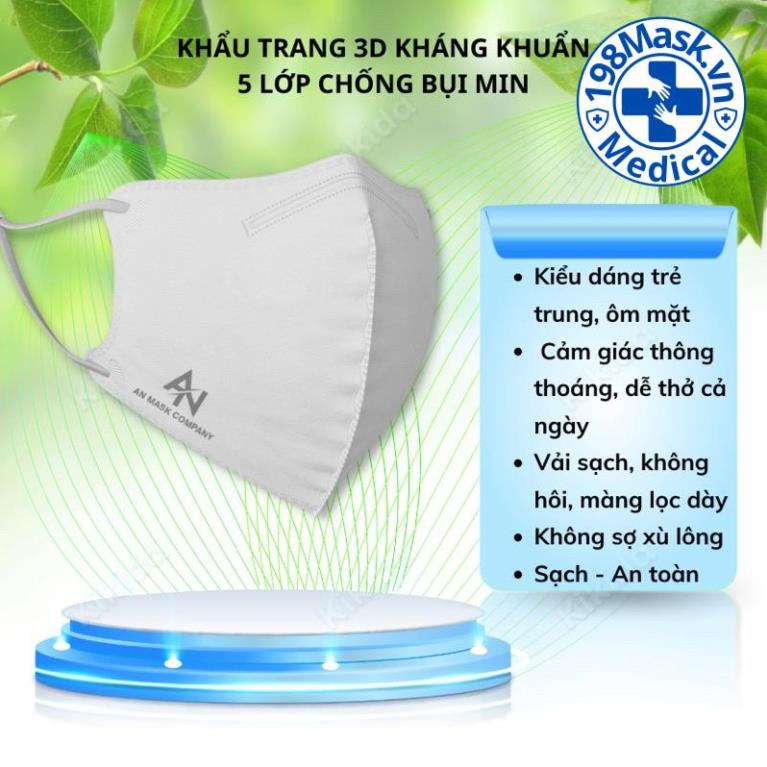 Sỉ 1 Thùng 200 Chiếc khẩu trang N99+  ANMASK 5 lớp kháng khuẩn cao chính hãng
