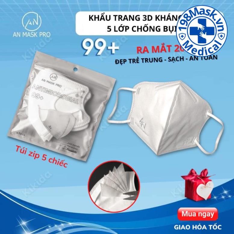 Sỉ 1 Thùng 200 Chiếc khẩu trang N99+  ANMASK 5 lớp kháng khuẩn cao chính hãng