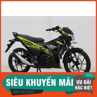 Tem Rời Dán Xe Satria vàng đen tem Indo