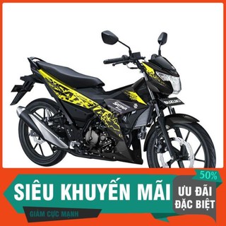 Tem Rời Dán Xe Satria vàng đen tem Indo