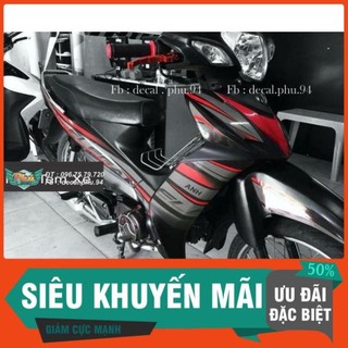 Tem Elegant đỏ đen nhám rời