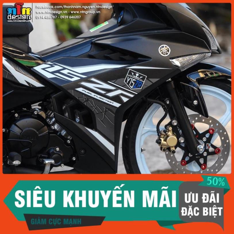 [FREE SHIP] Tem Rời Dán Xe Exciter 150 đen nhám y15zr trắng