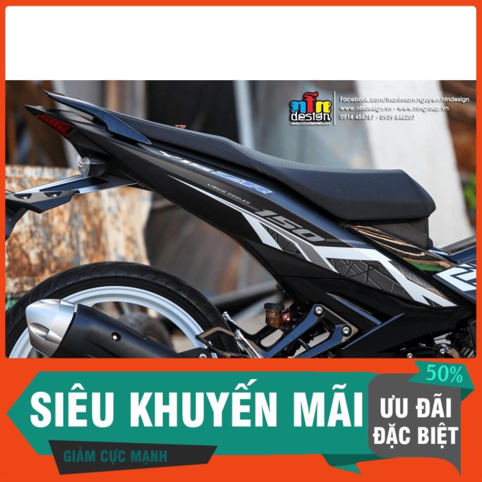 [FREE SHIP] Tem Rời Dán Xe Exciter 150 đen nhám y15zr trắng