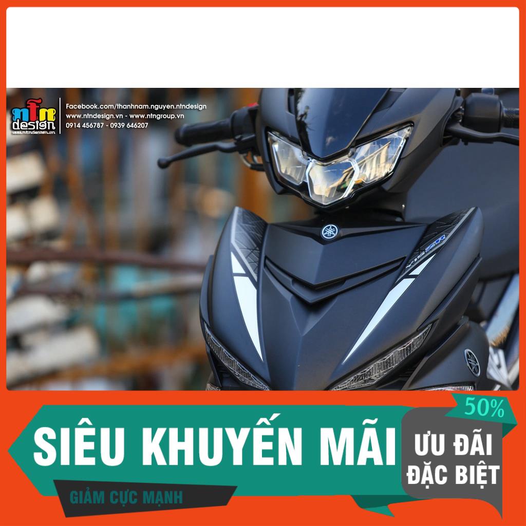 [FREE SHIP] Tem Rời Dán Xe Exciter 150 đen nhám y15zr trắng