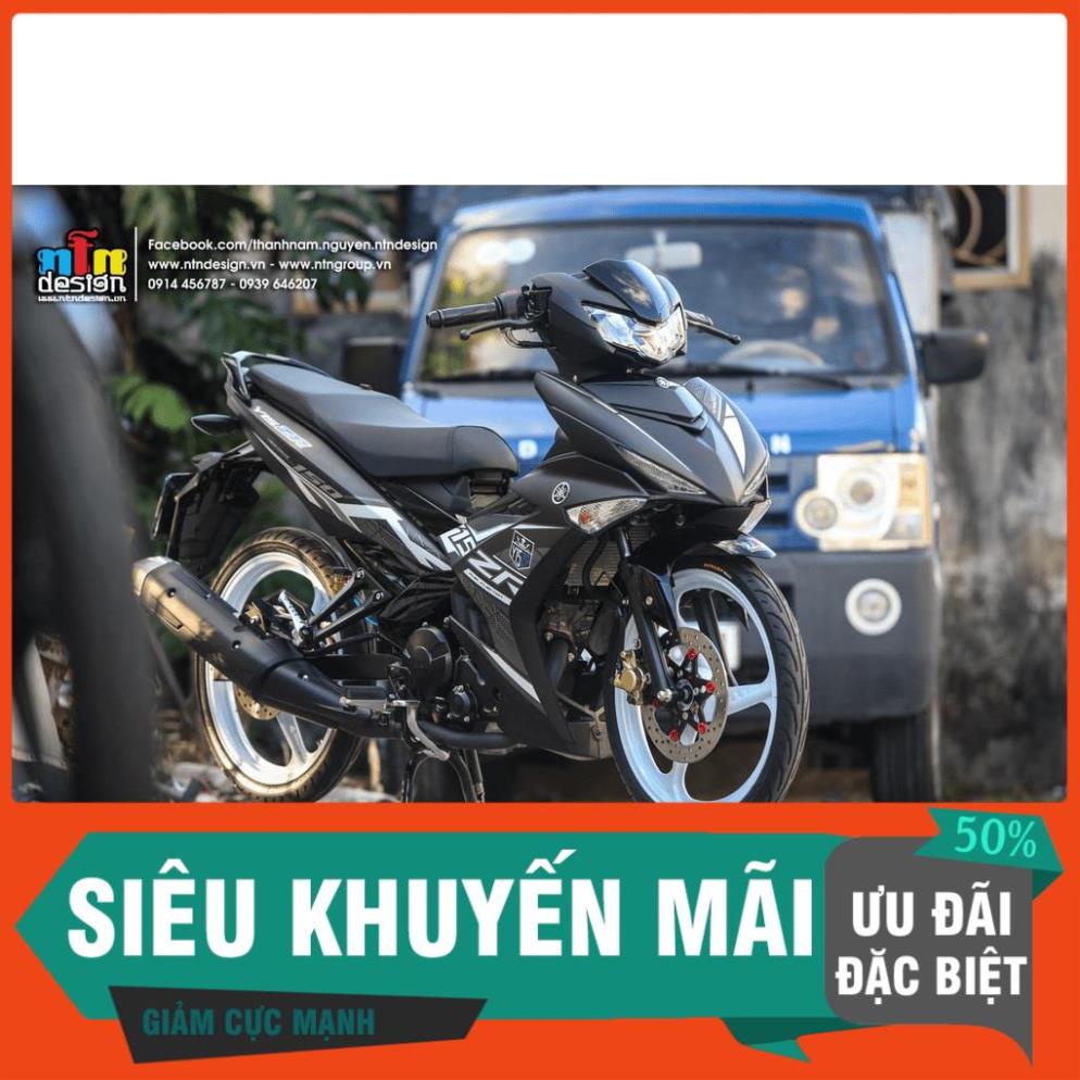 [FREE SHIP] Tem Rời Dán Xe Exciter 150 đen nhám y15zr trắng