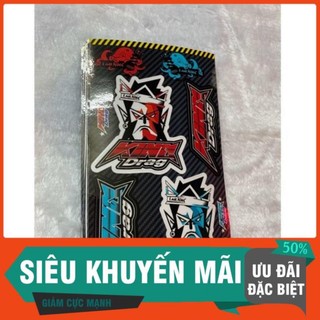 Set tem logo khỉ King Drag 9x18cm