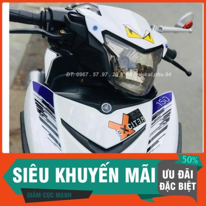 [FREE SHIP] Tem Rời Dán Xe Exciter 150 Rời City tím Trắng