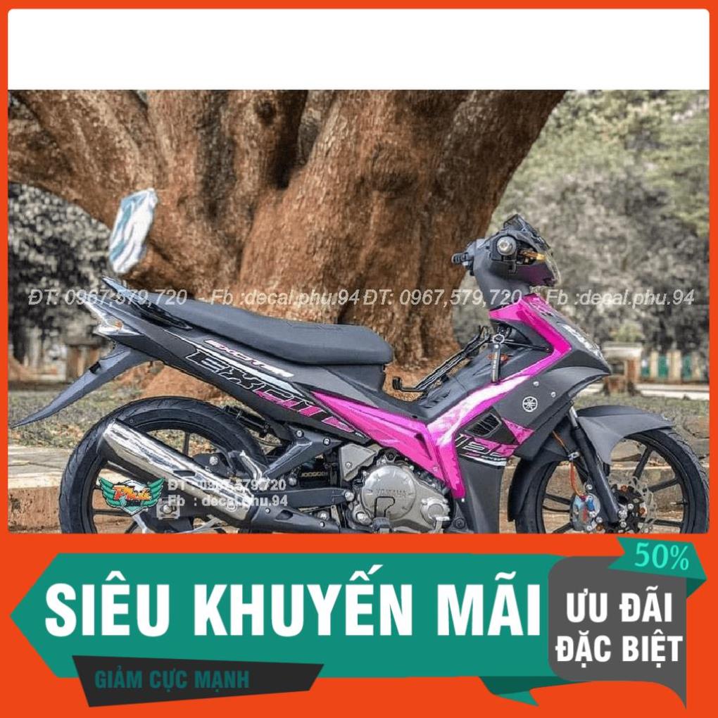 [FREE SHIP] Tem Rời Dán Xe Exciter 2006-2010 đen nhám hồng