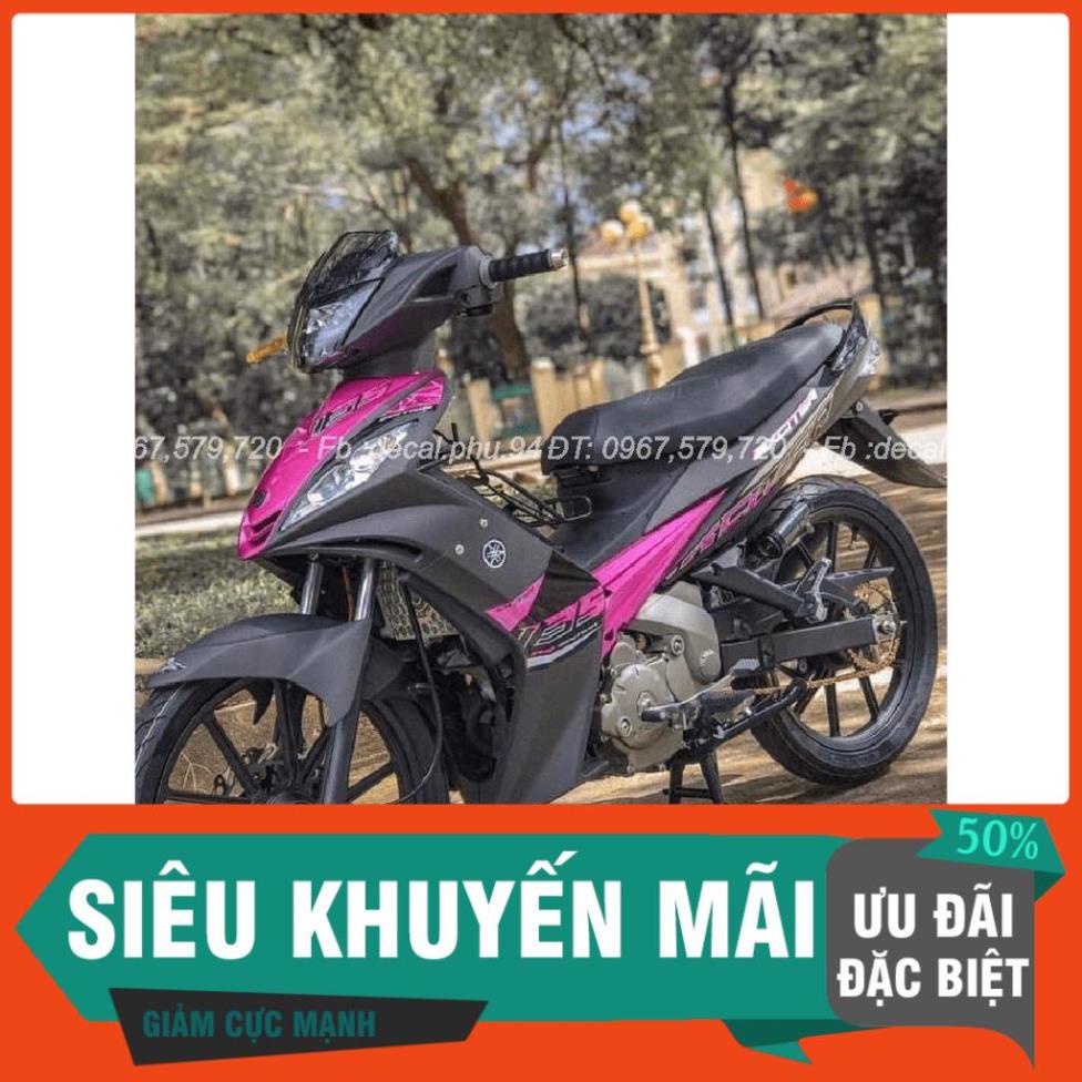 [FREE SHIP] Tem Rời Dán Xe Exciter 2006-2010 đen nhám hồng