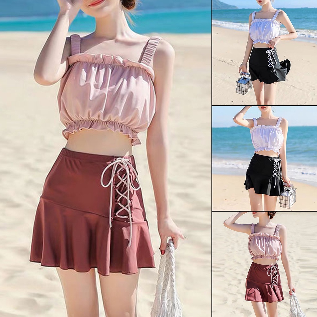 MT♚1 Bộ Đồ Bơi Nữ Bảo Thủ Cao Cấp Sợi Polyester Co Giãn Cực Tốt Khiêu Dâm Đồ Bơi Nữ