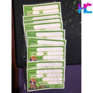 Nhãn dán vở ghi họ tên - nhãn vở decal 1 tập 10 cái - hang_chuan