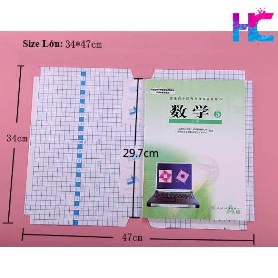 Tập 10 bọc vở decal trong suốt, bọc decal sach vở đủ kích thước (Tặng kèm 1 bìa nhãn vở) - hang_chuan
