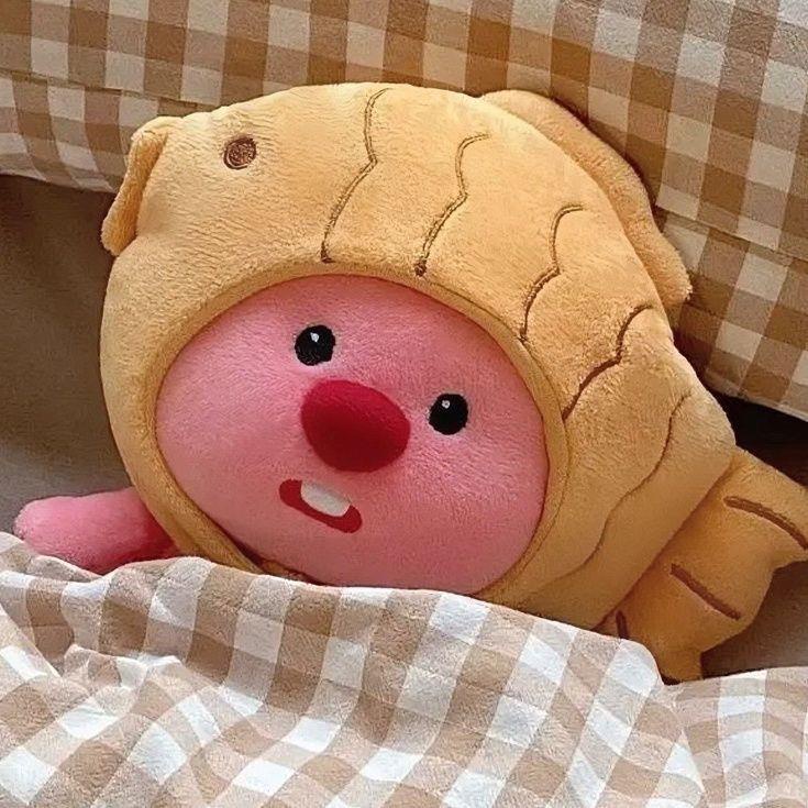 Búp Bê taiyaki Nhồi Bông Ruby Dễ Thương Sáng Tạo Phong Cách Hàn Quốc