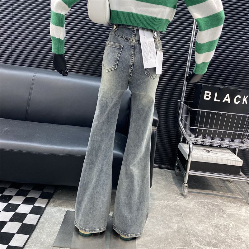 Quần Jeans Nữ Lưng Cao Ống Loe Thời Trang