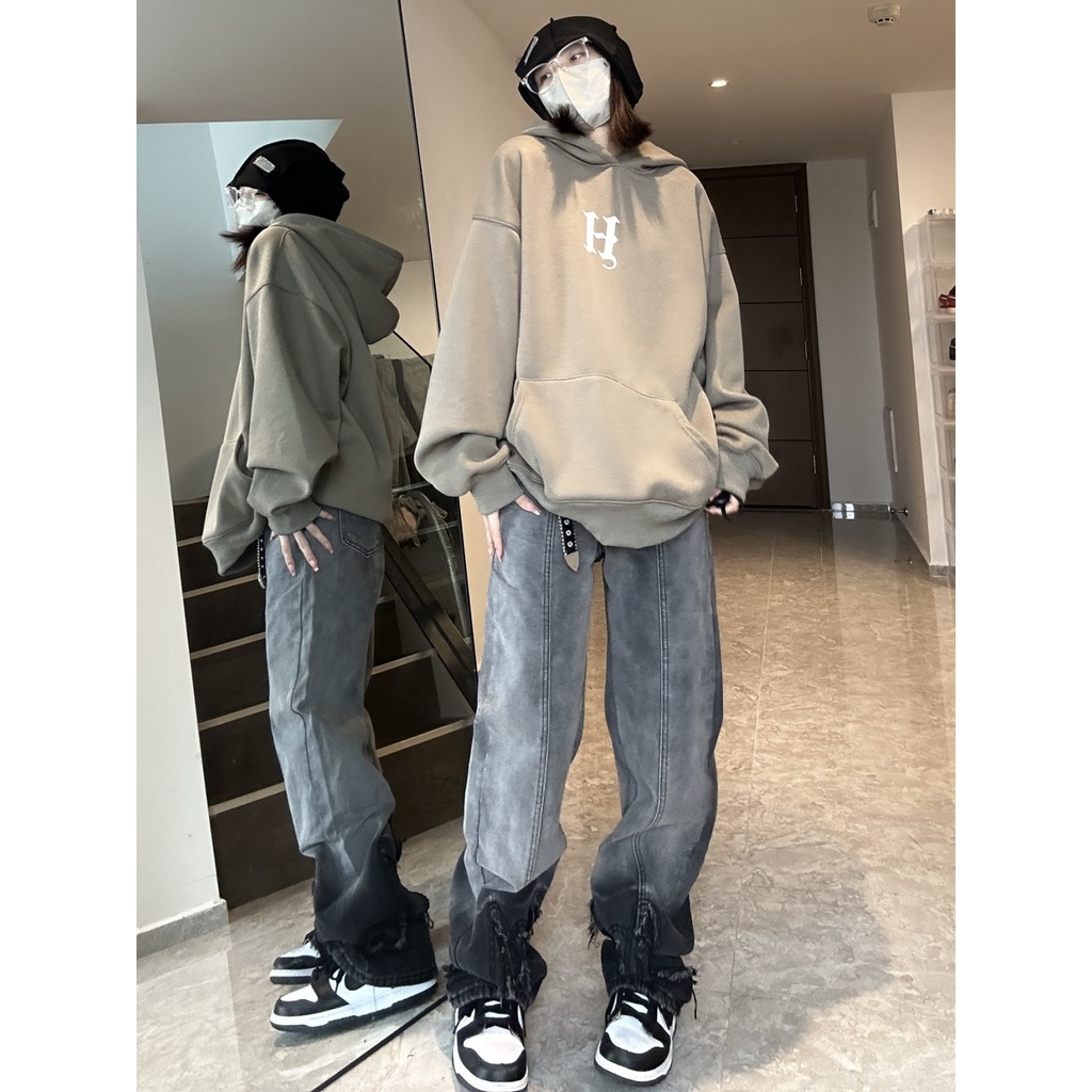 Quần Jean Màu Gradient Phong Cách Đường Phố Mỹ Cá Tính