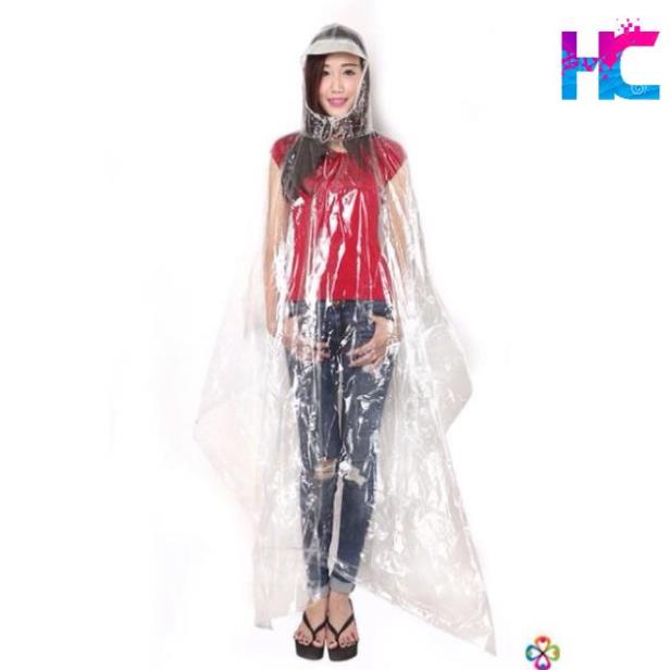 Áo Mưa 1 Mũ Cánh Rơi Trong Suốt Đẹp - hang_chuan