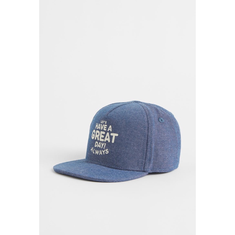 Mũ lưỡi trai denim xanh great day 0815446051  HM H&M_authentic UK