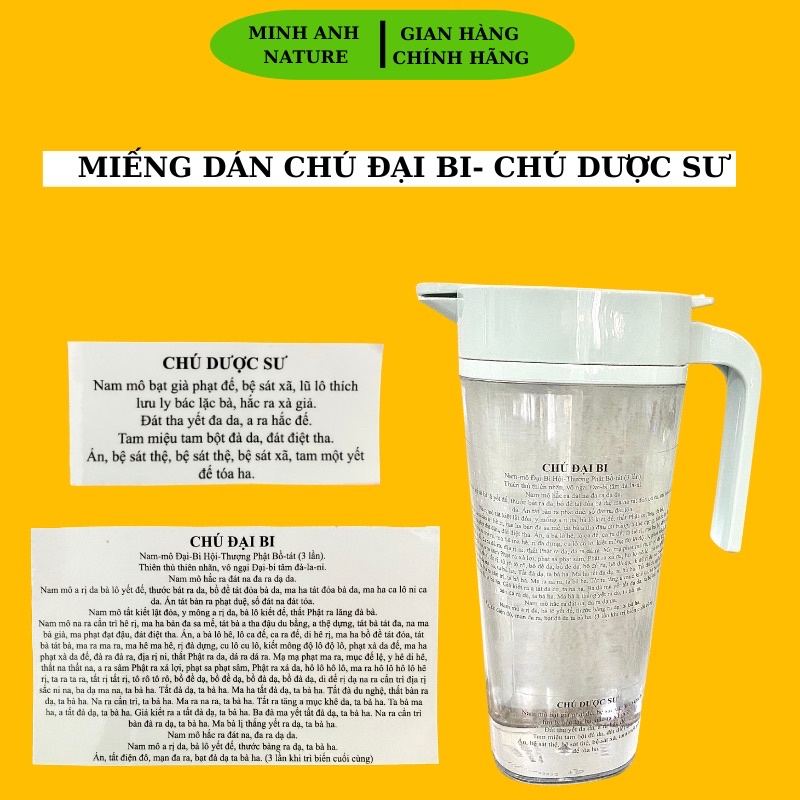 Miếng Dán Chú Đại Bi- Chú Dược Sư -Tờ Dán Chai Cốc Nước, Làm Nước Đại Bi, Nước Dược Sư