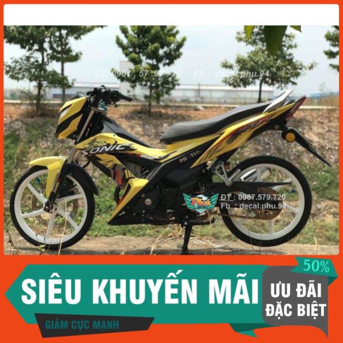 [FREE SHIP] Tem Rời Dán Xe Sonic vàng đen xám rời