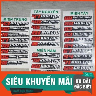 1 tem Underbone Team 64 tỉnh thành (ghi chú tên tỉnh giúp shop, mặc định shop gửi Sài Gòn ạ)