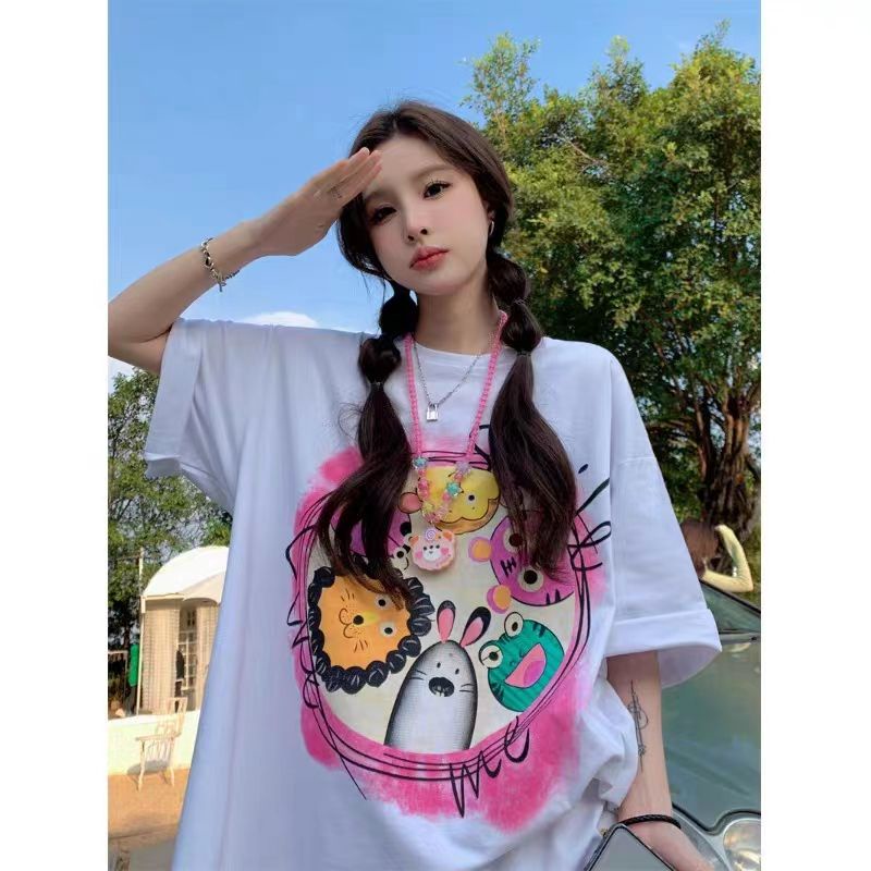 Áo Thun Nữ Ngắn Tay Plus Size Phong Cách Mỹ