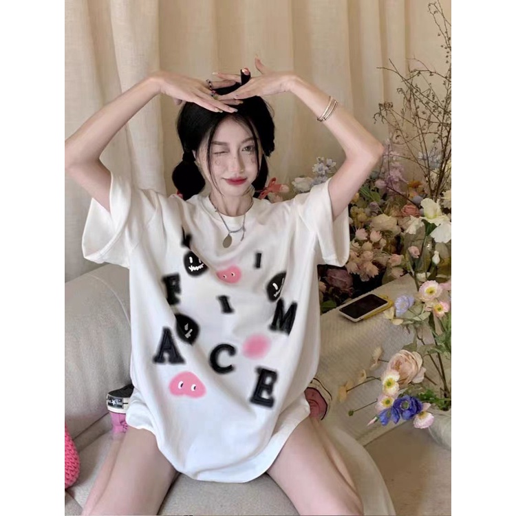 Áo Thun Nữ Ngắn Tay Plus Size Phong Cách Mỹ