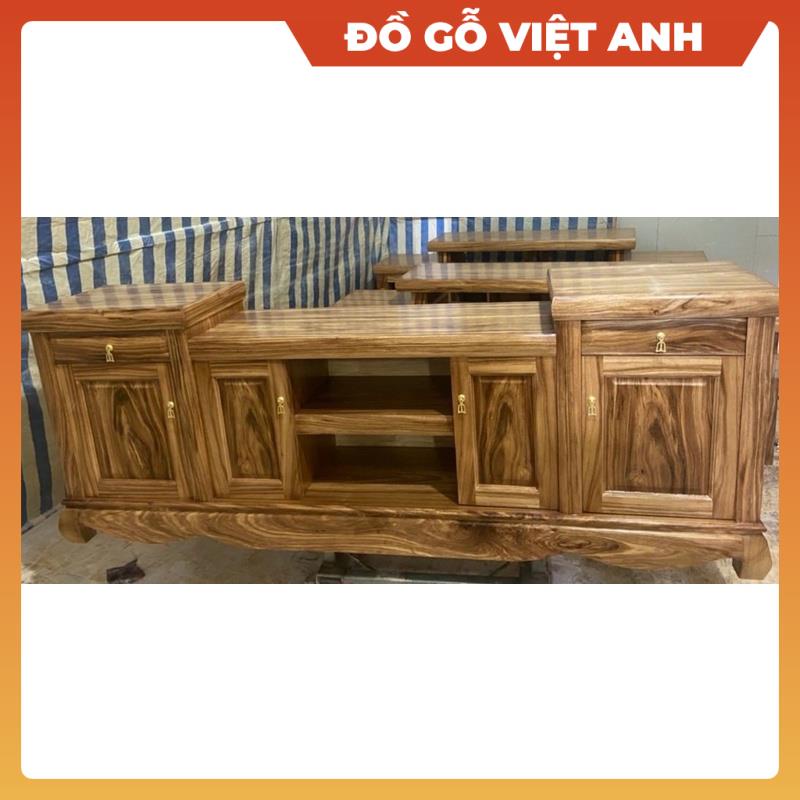 kệ tivi gỗ hương xám 2m,2m2,2m4
