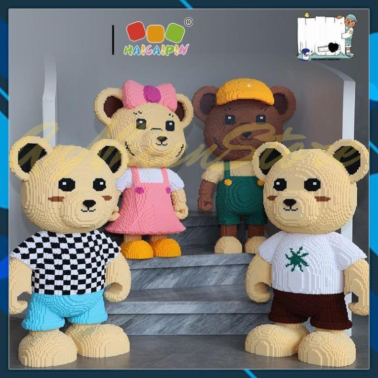 Đồ Chơi Lắp Ráp Lego Gia Đình Gấu Tribe of Teddy Bear, Lego Bearbrick Cỡ Lớn Mẫu Mới Nhất 2023 Cho Bé annhienstore