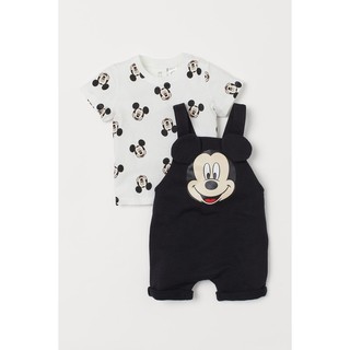 Set áo yếm mickey đen 0878189002 hm h&m_authentic us uk
