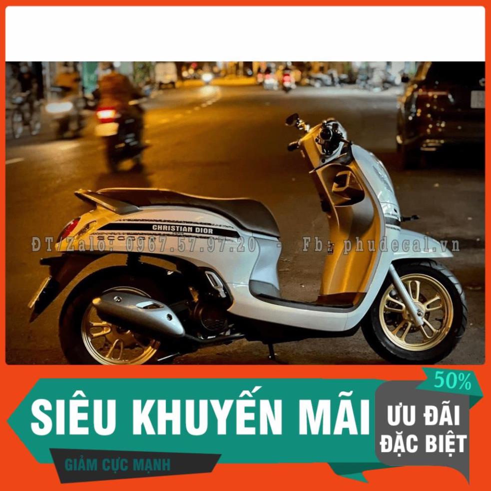 [FREE SHIP] Tem Rời Dán Xe Scoppy Trắng Dio