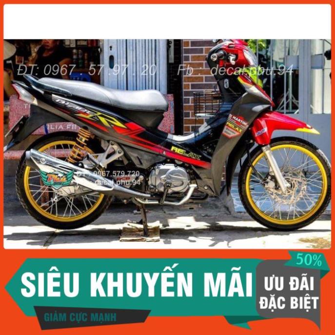 [FREE SHIP] Tem Rời Dán Xe Blade Rời đỏ đen R