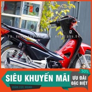 Tem Rời Dán Xe Wave S đen đỏ