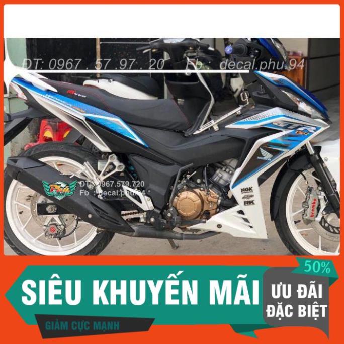 [FREE SHIP] Tem Rời Dán Xe Winner GTR Xanh Trắng đen