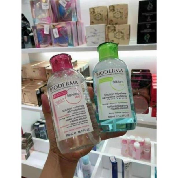 Nước Tẩy Trang Bioderma H2O cho mọi loại ra - Nắp Hồng  , Nắp xanh  500ml - Teri.House