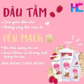 Sữa tắm Hazeline yến mạch dâu tằm/matcha lựu đỏ 1kg - hang_chuan