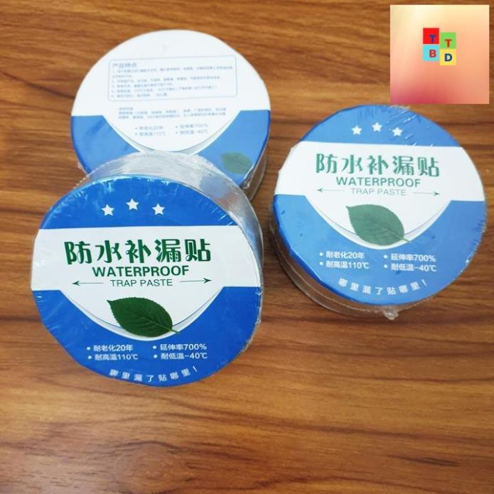 Cuộn 5 mét băng keo dán rộng 5cm/10cm - Miếng dán siêu dính - Miếng dán chống thấm nước - Keo chống dột TRAP PASTE