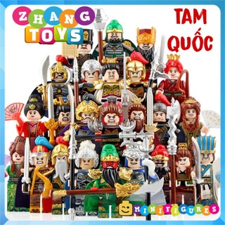 Đồ chơi Xếp hình Tam Quốc Tào Tháo Quan Vũ Trương Phi Triệu Tử Long Lữ Bố Khổng Minh Minifigures Becool 2030
