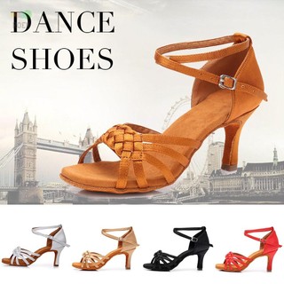 Giày khiêu vũ chuyên nghiệp nữ thời trang nữ giày khiêu vũ latin cao gót 7cm