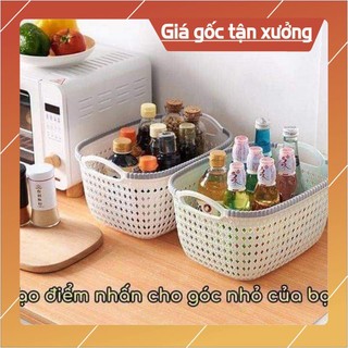 Giỏ nhựa giả mây đa năng hàng việt nhật - shop lemarsx