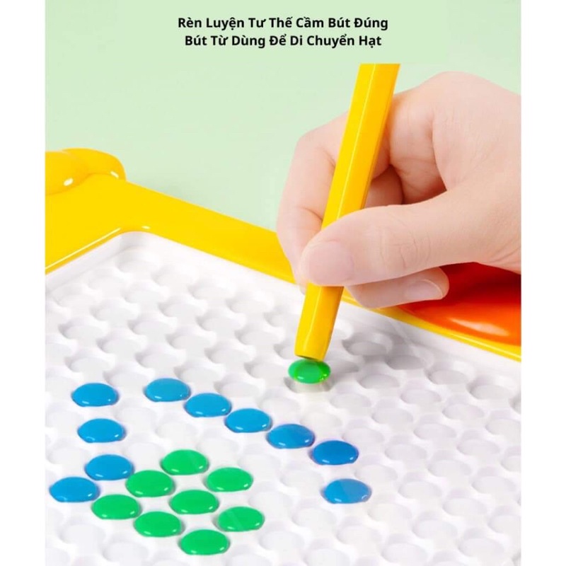 Bảng vẽ xếp hình nam châm thế hệ mới - đồ chơi giáo dục bảng vẽ bút bi nam châm từ tính cho bé