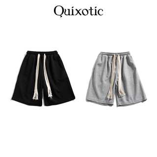 Quần short trơn cạp chun dây rút, quần đùi form rộng nam nữ