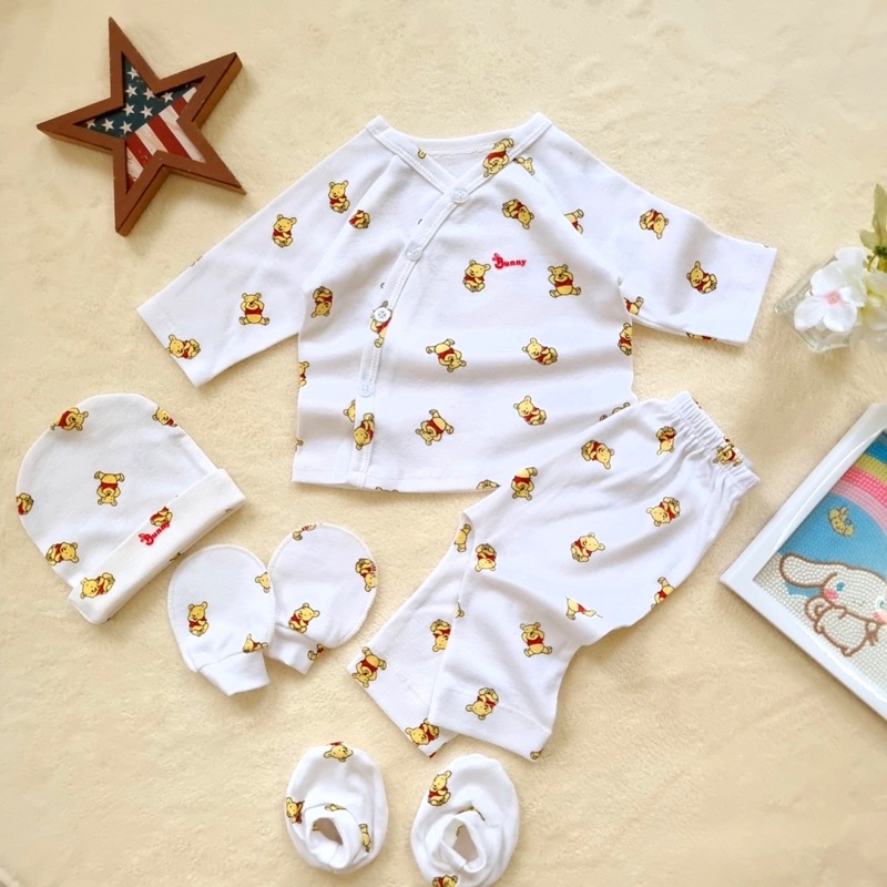 Bộ nút cài chéo Bunnybaby cho bé 3-10kg