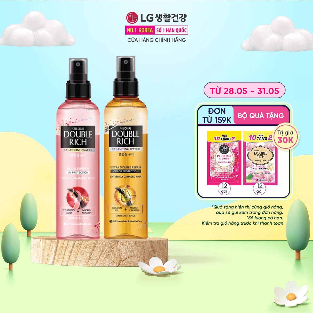 Combo 2 Nước dưỡng tóc Double Rich chăm sóc hư tổn và cho tóc nhuộm