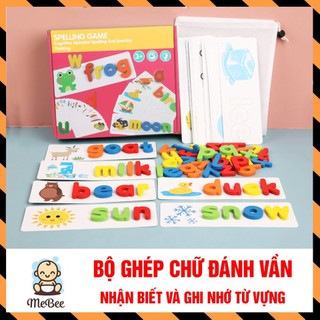 Bộ ghép vần tiếng anh bằng gỗ cho bé - đồ chơi giáo dục ghép vần tiếng anh 26 chữ với thiết kế bằng chất liệu gỗ cao cấp