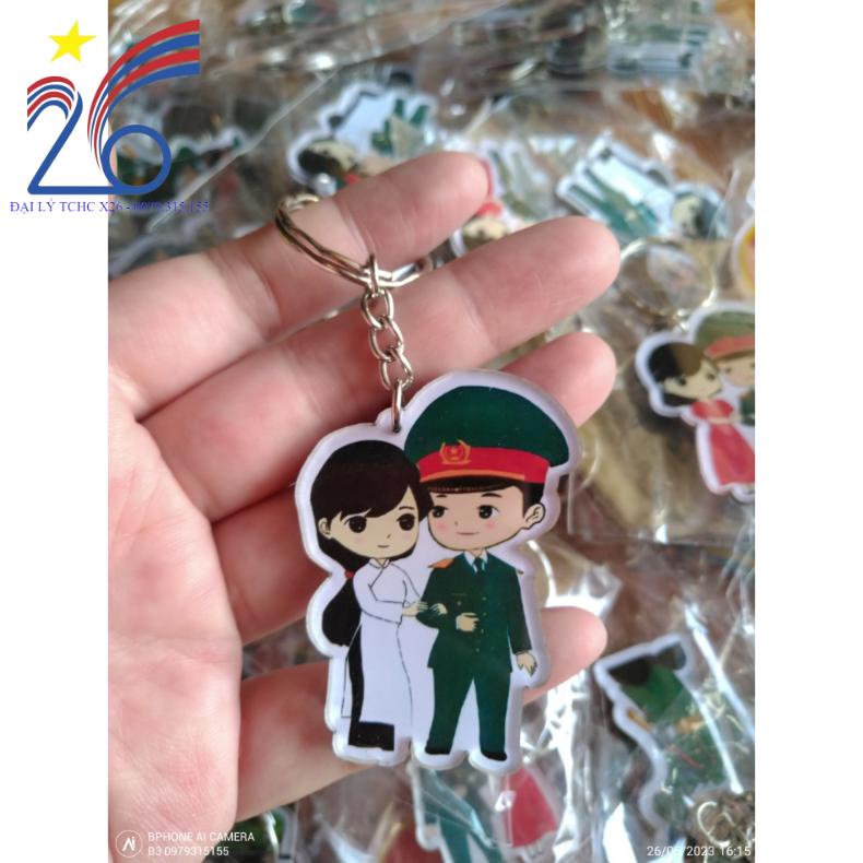 MÓC KHÓA CHÚ BỘ ĐỘI SIÊU CUTE QUÀ TẶNG LÍNH