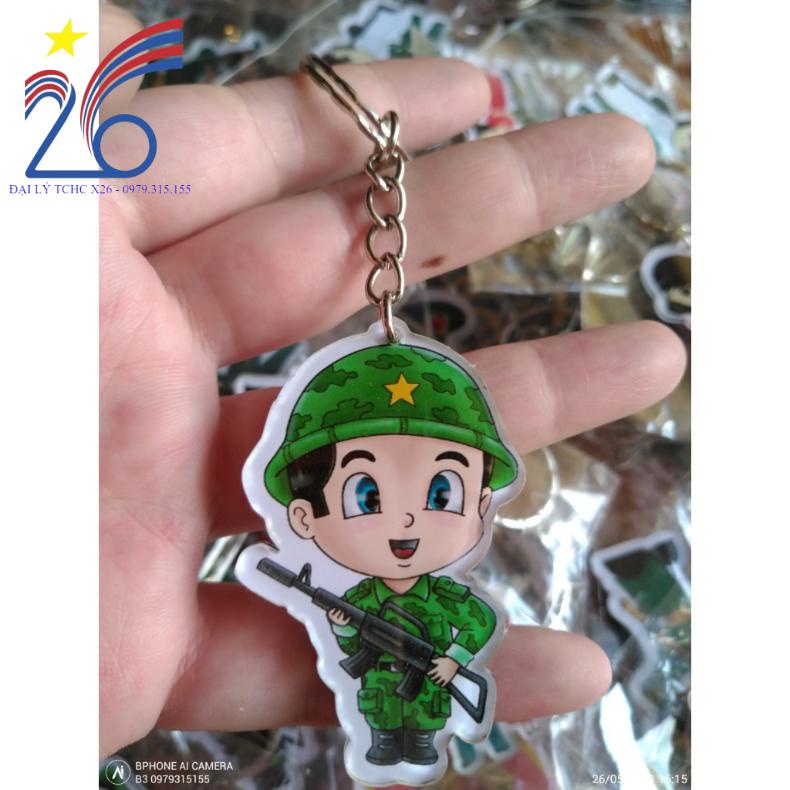 MÓC KHÓA CHÚ BỘ ĐỘI SIÊU CUTE QUÀ TẶNG LÍNH