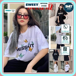 Áo thun in tay lỡ nữ freesize phông form rộng dáng Unisex Ulzzang mặc cặp, nhóm, lớp hình BƯỚM MISSOUT BUTTERFLY